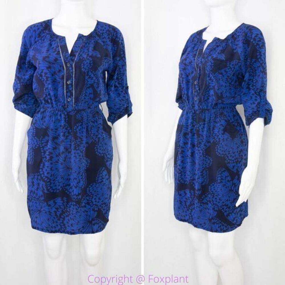 Presley Skye 100% silk royal blue  dress, size XXS‎
